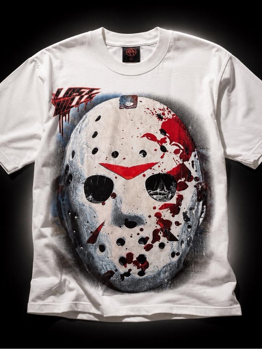 Lost Hills Friday The 13th Jason Mask Heavyweight Tee White Size Large NWT